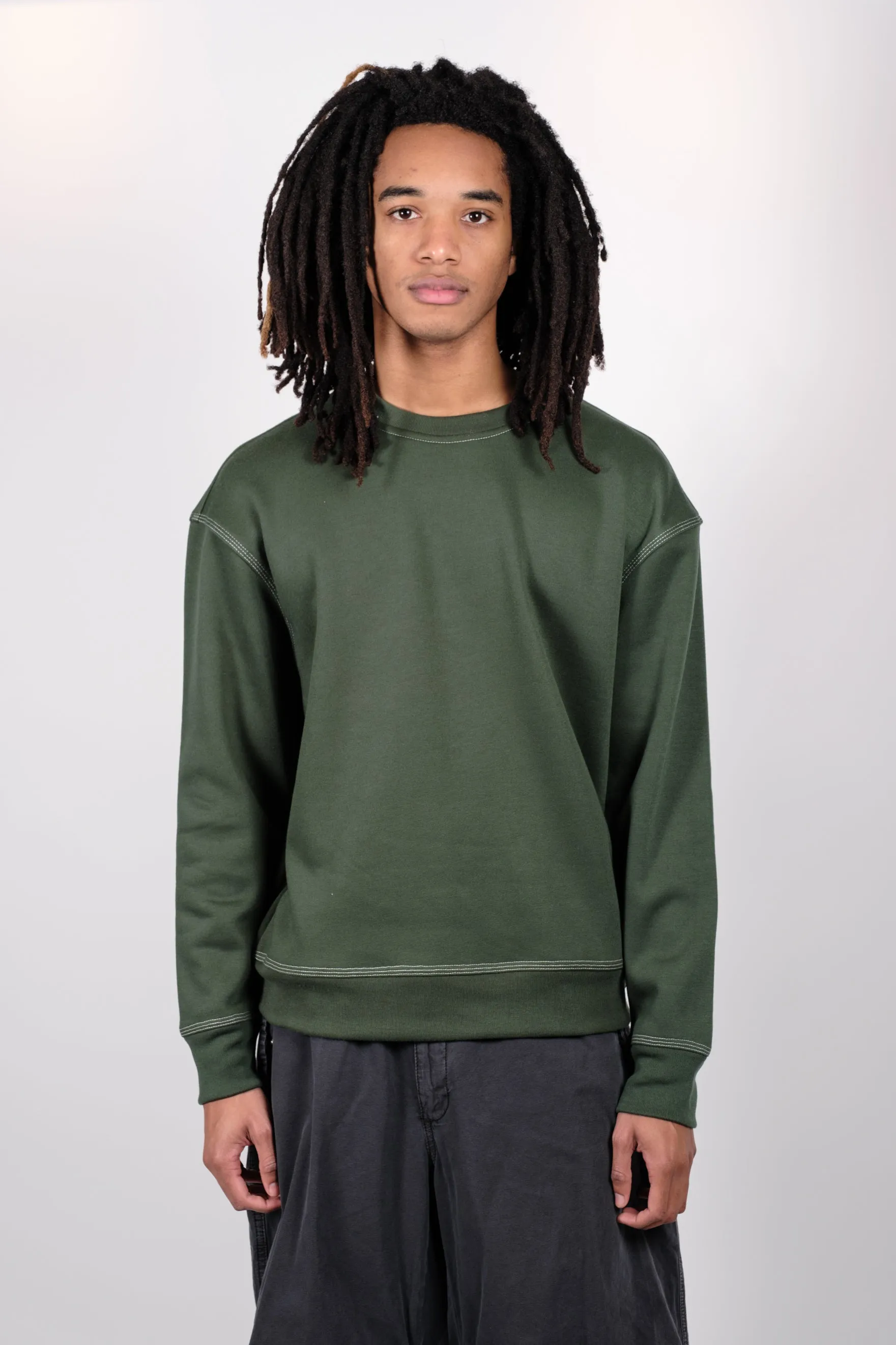 Contrast Stitch Crewneck Sweatshirt