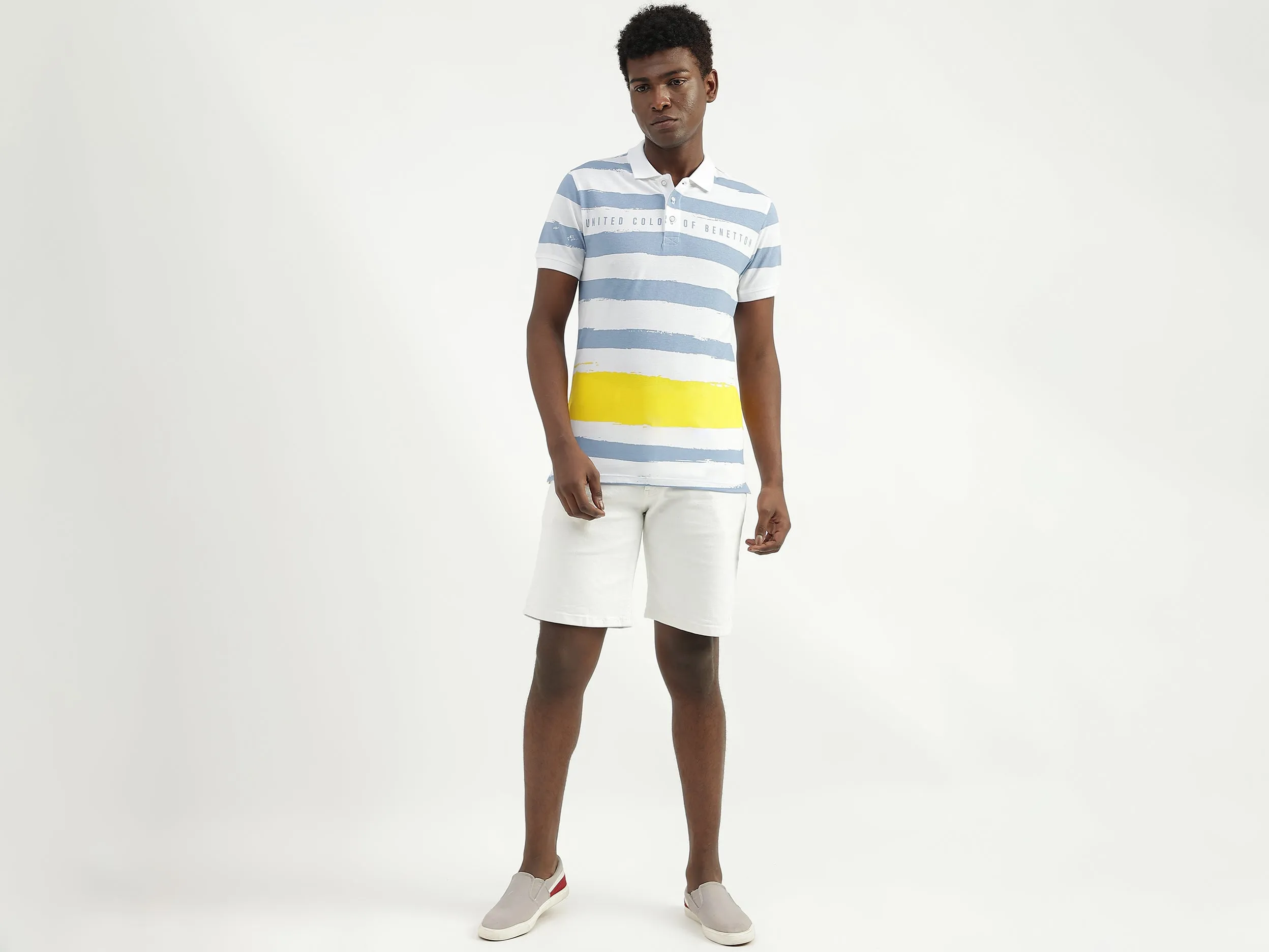 Cotton Printed Polo Collar Mens T-shirts