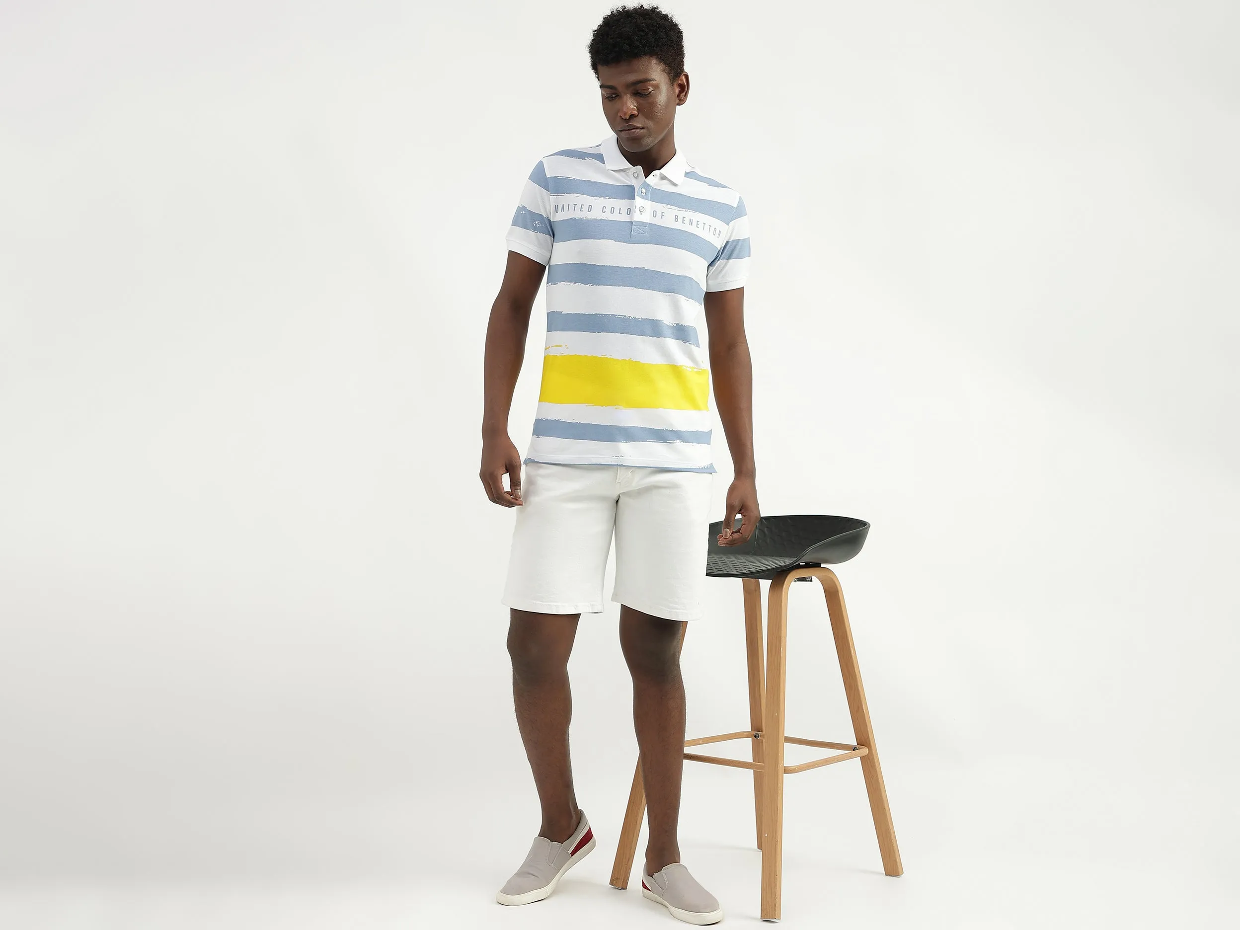 Cotton Printed Polo Collar Mens T-shirts