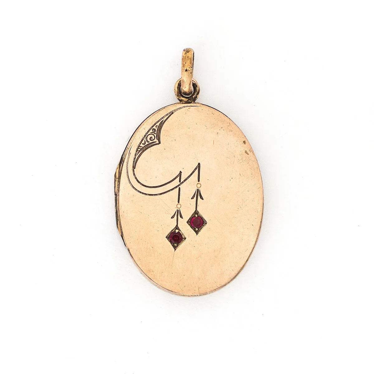 Crimson Vines Antique Locket