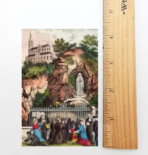 Currier & Ive's "Pilgrims to Lourdes" Holy Card – Healing Prayer – pack of 10/100/1000