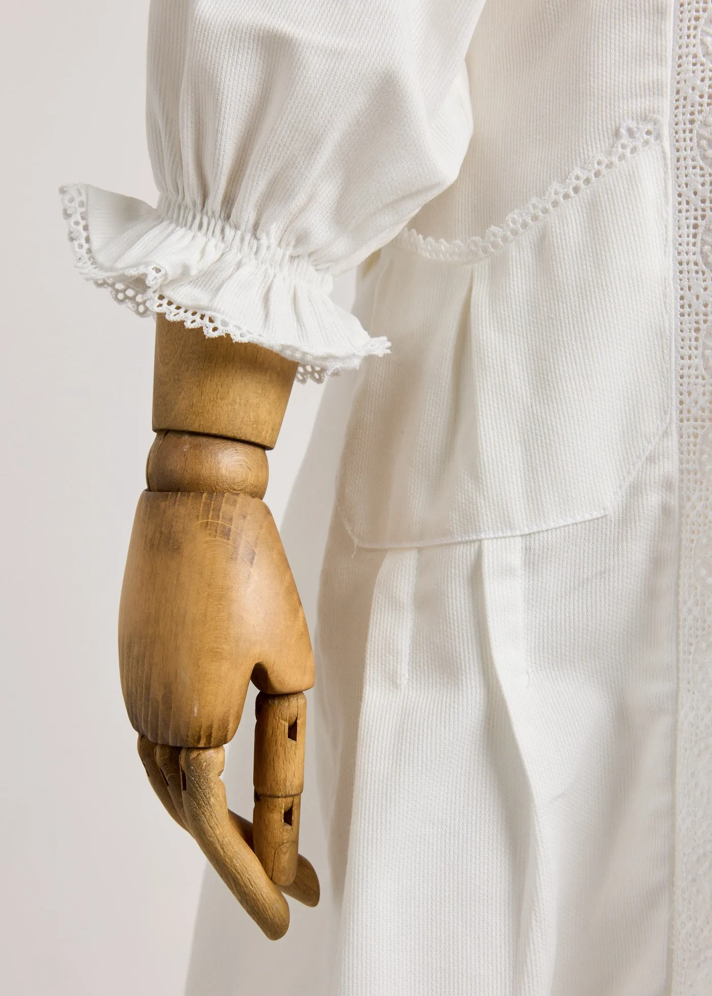 Custard Dress In White