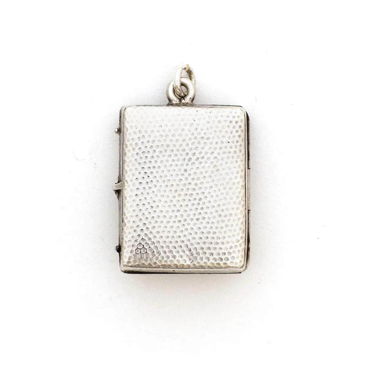 Deco silver & garnet book locket