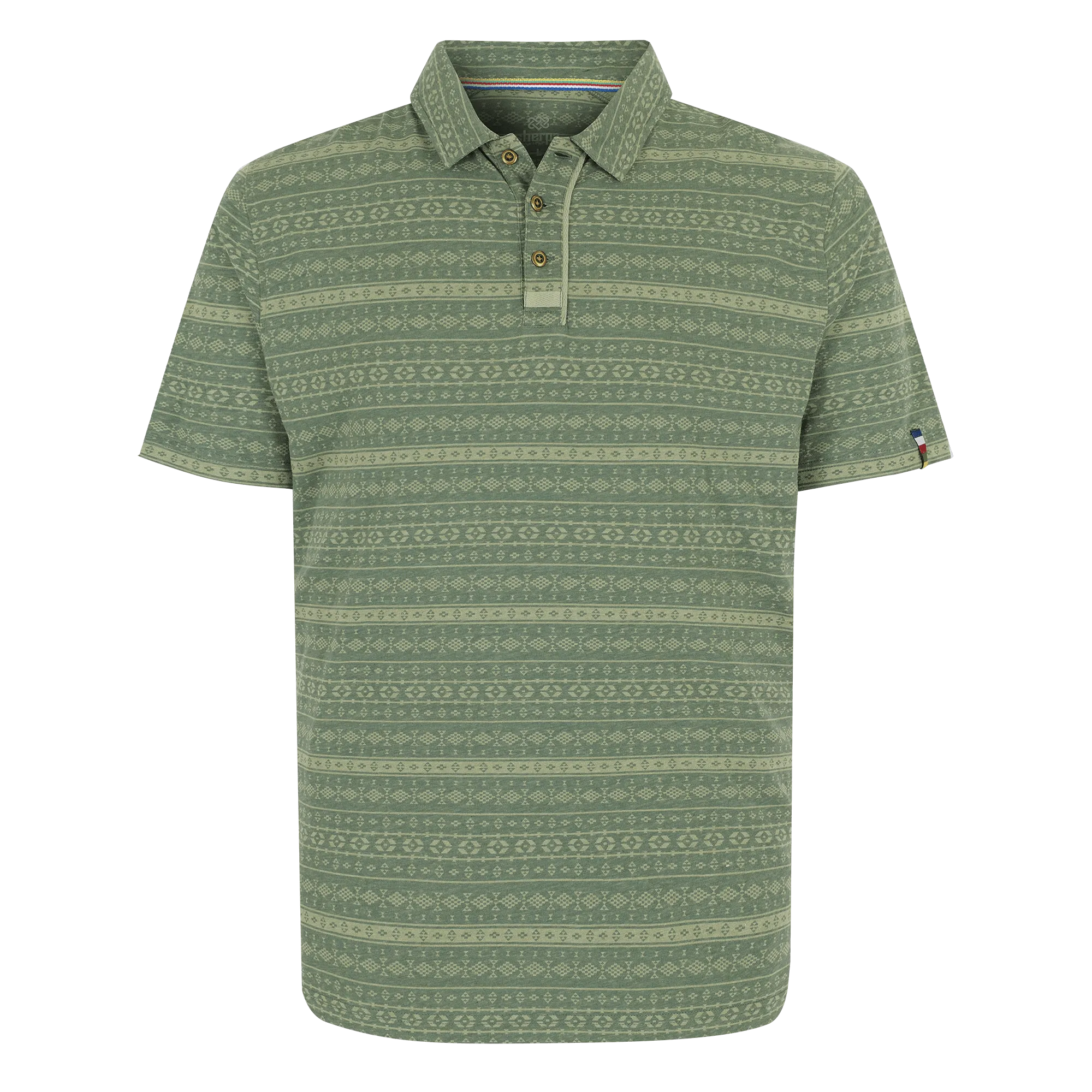 Dhani Polo Shirt - Dark Thyme Stripe