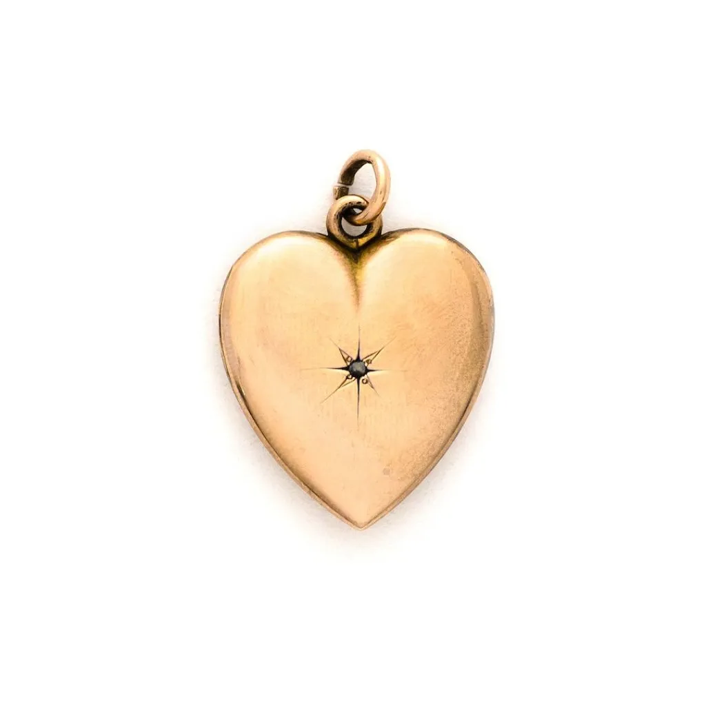 Diamond Starburst Heart Locket