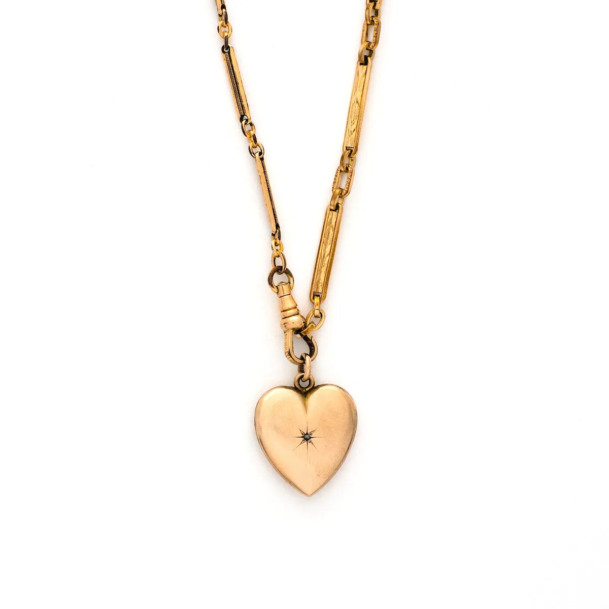 Diamond Starburst Heart Locket
