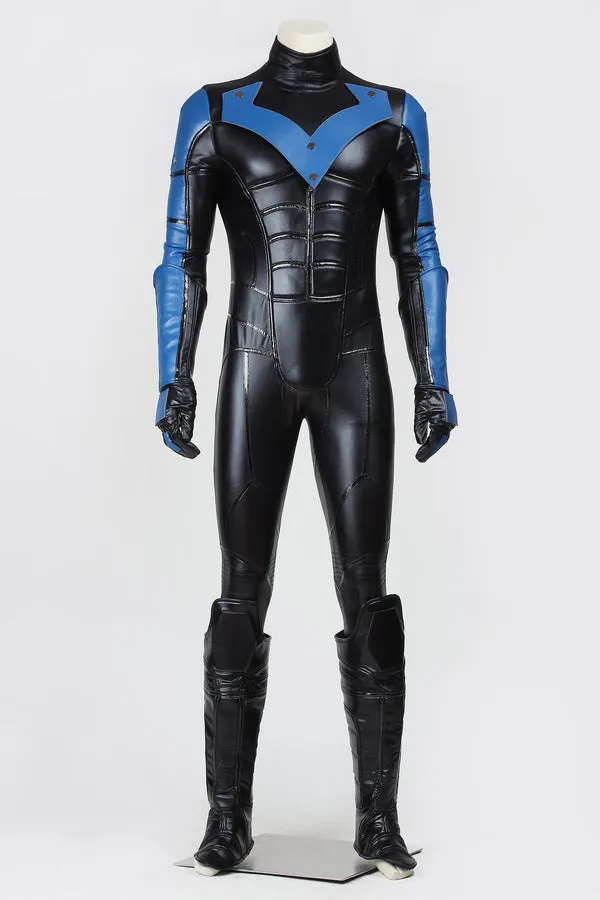 Dick Grayson Cosplay Costume Artificial Leather Suit