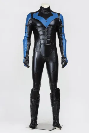 Dick Grayson Cosplay Costume Artificial Leather Suit