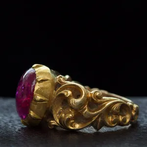 Early Victorian Ruby Cabochon Ring