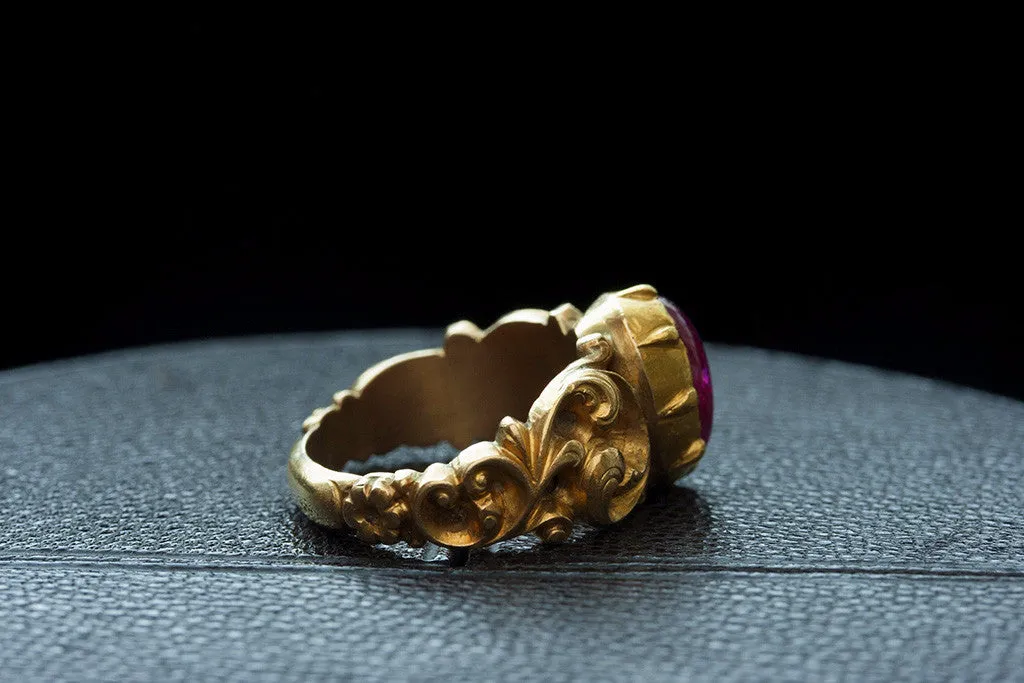 Early Victorian Ruby Cabochon Ring