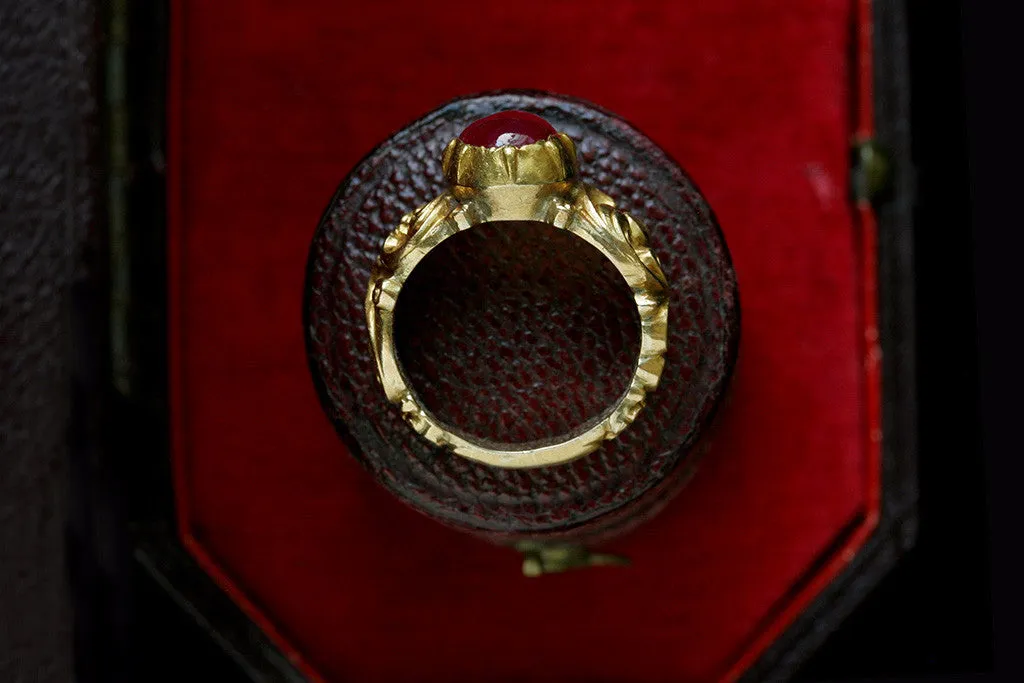 Early Victorian Ruby Cabochon Ring