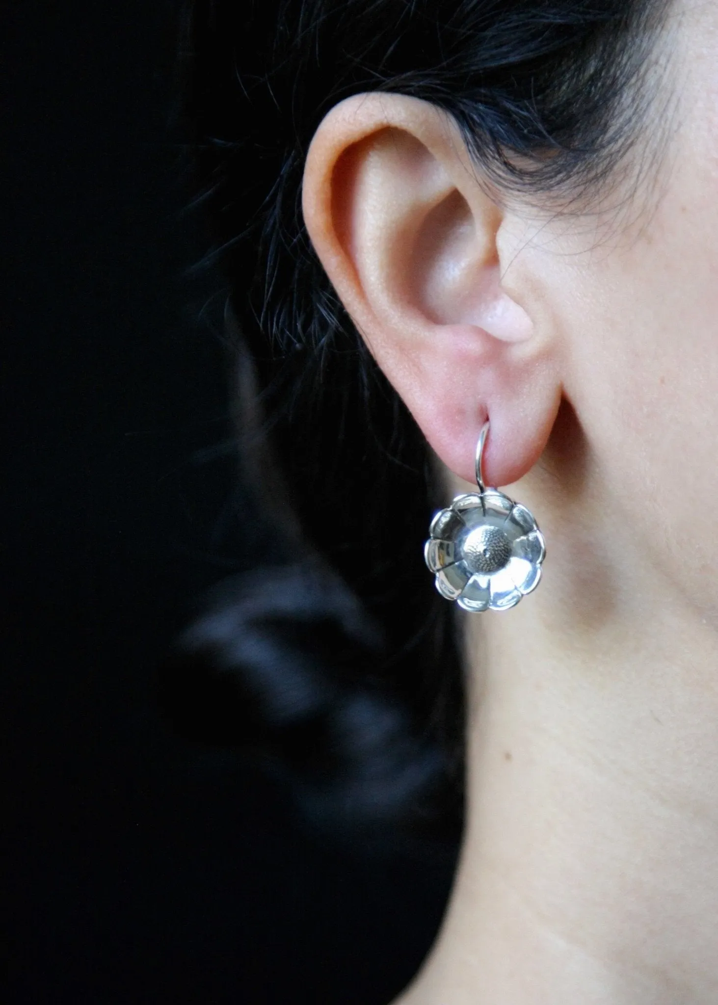Elegant, minimalist, buttercup Victorian earrings
