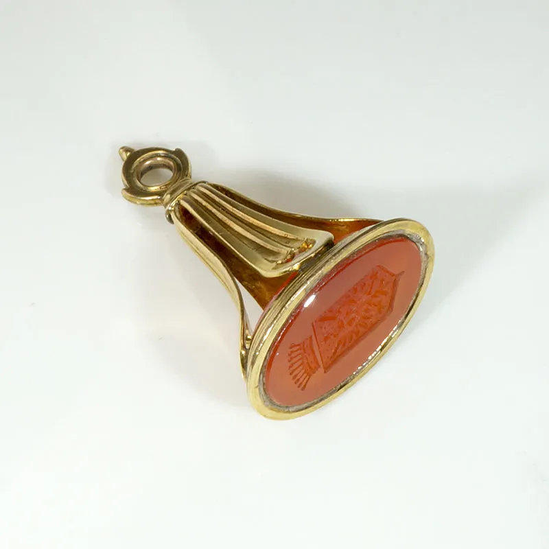 Elegant Victorian Fob with Double-Headed Eagle Seal