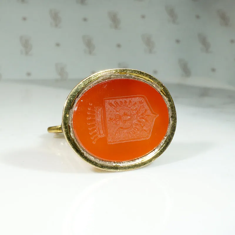 Elegant Victorian Fob with Double-Headed Eagle Seal