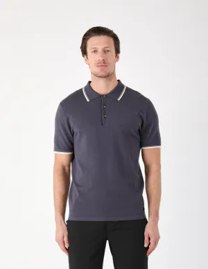 Elite Sweater Polo: Carbon/Oatmilk
