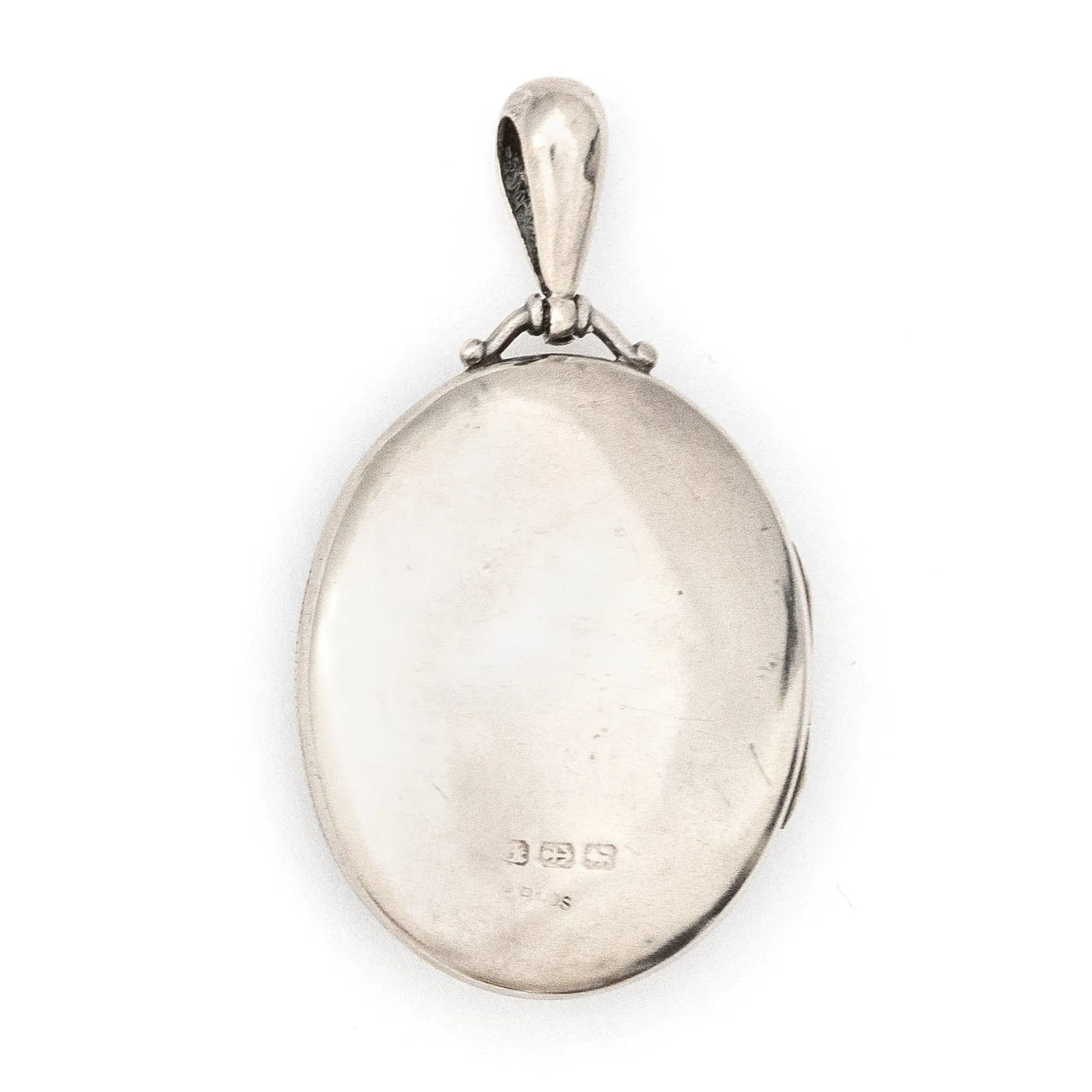 English Silver Forget Me Not Antique Locket