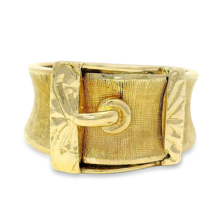 Estate 14k Yellow Gold Victorian Belt Ring
