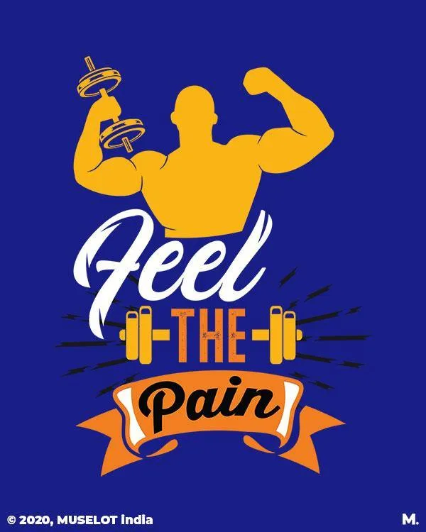 Feel the pain printed hoodies