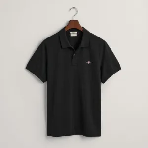 Gant Regular Fit Shield Pique Golfer Black