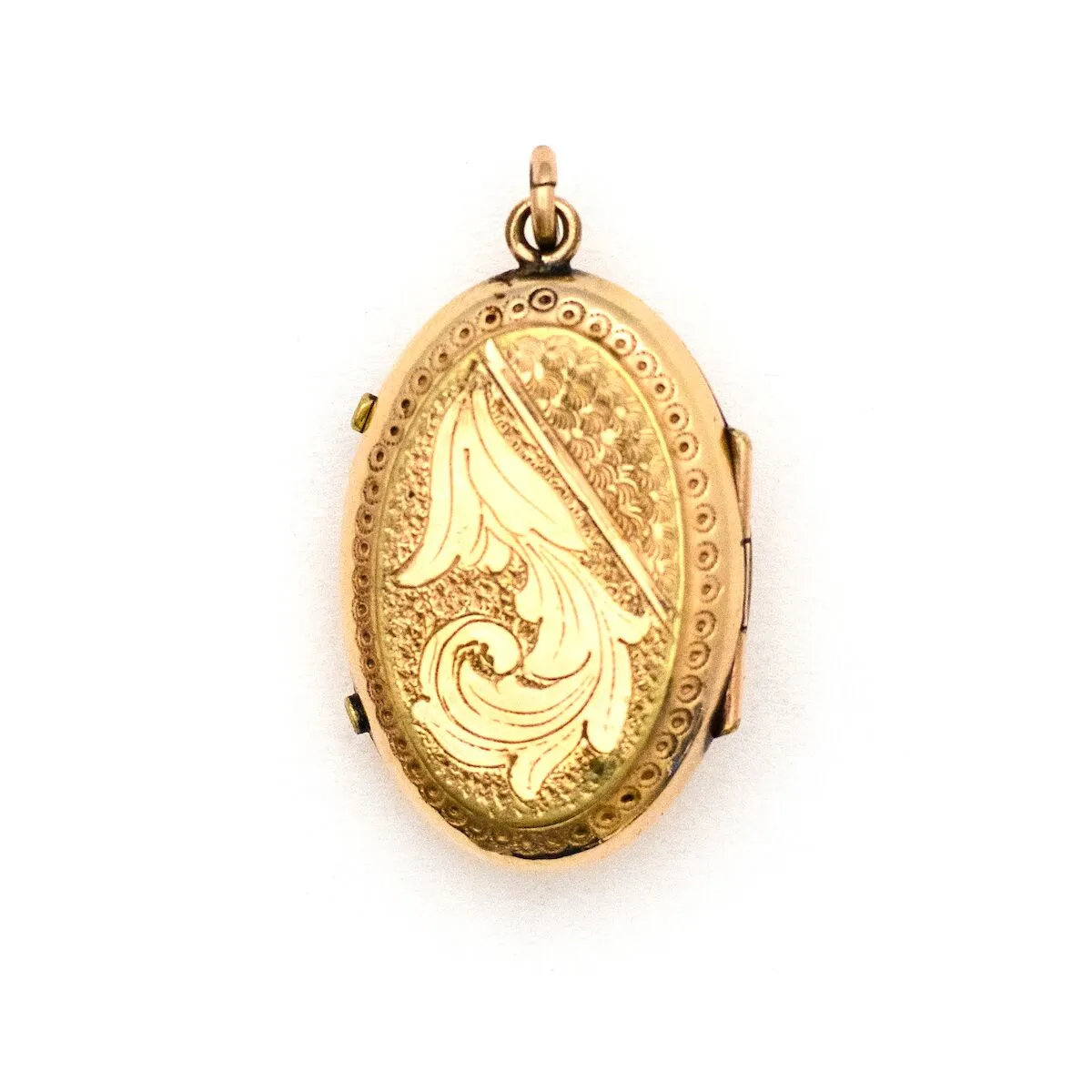 Garnet & Pearl Buckle Antique Locket