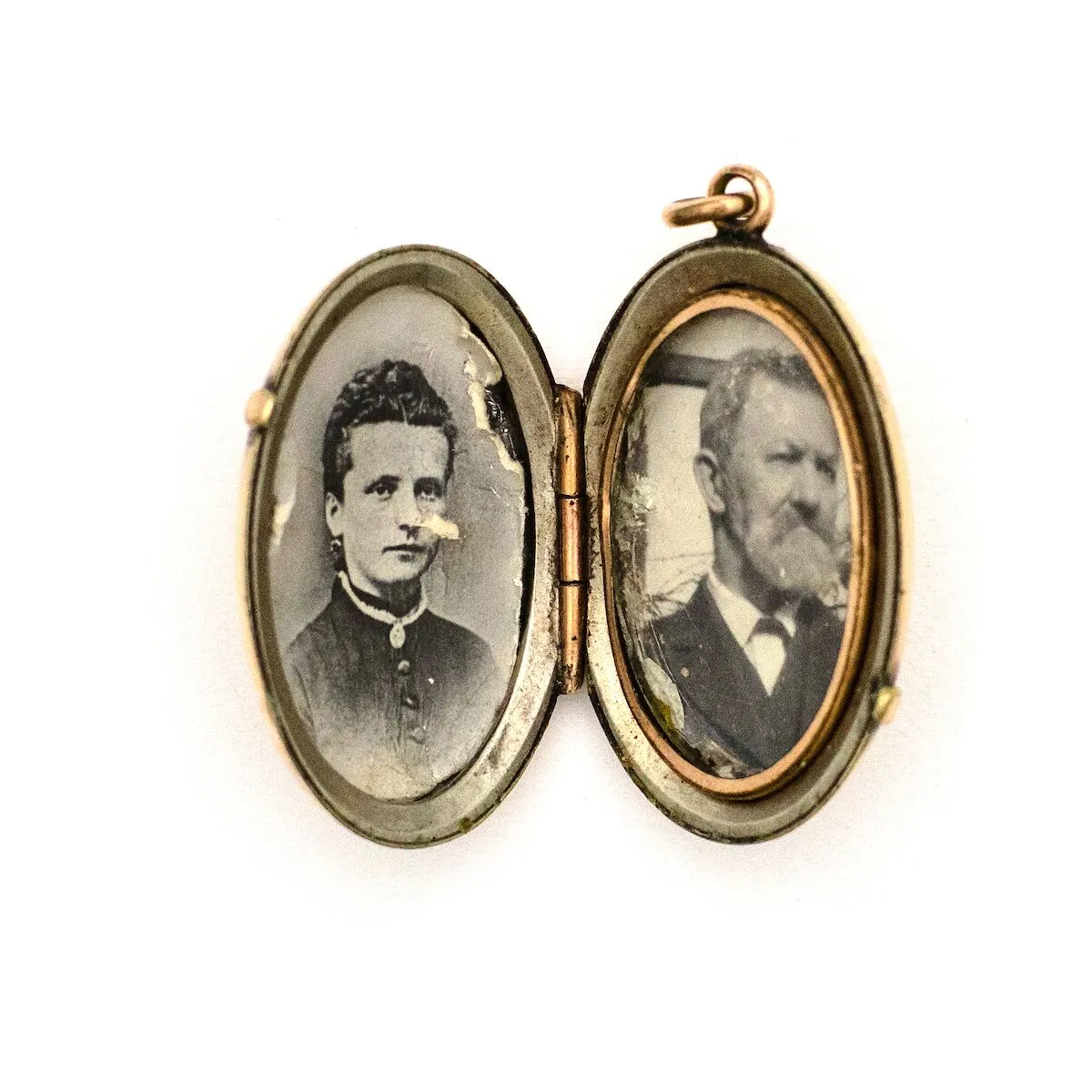 Garnet & Pearl Buckle Antique Locket