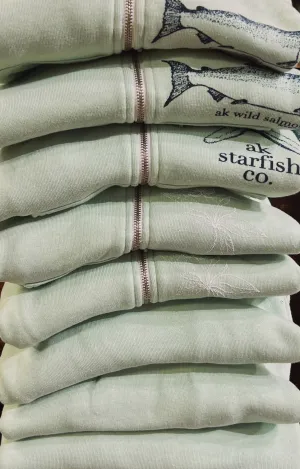 Glacier AK Wild Salmon 50/50 Zipped Hoody $69.00