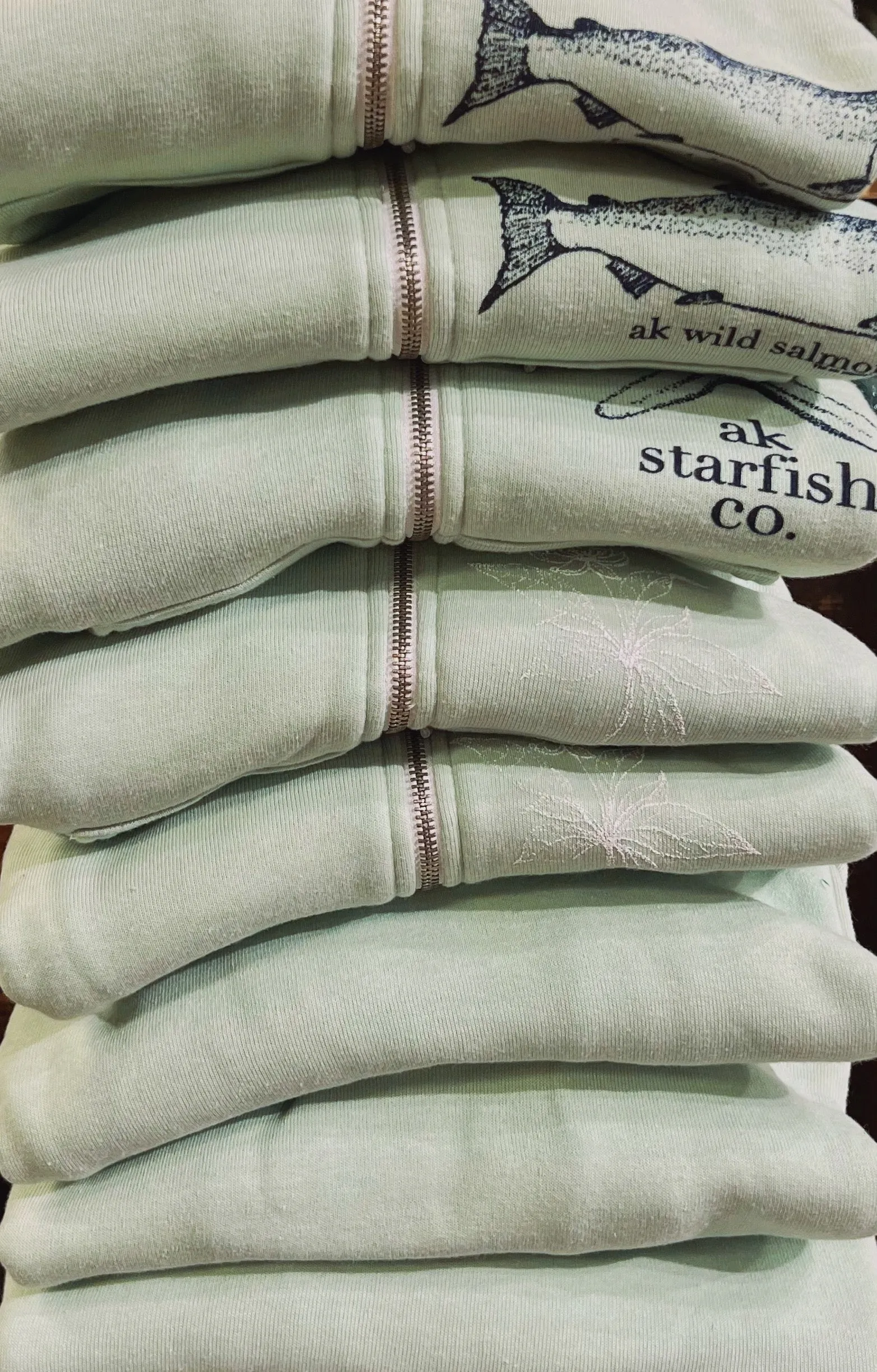 Glacier AK Wild Salmon 50/50 Zipped Hoody $69.00