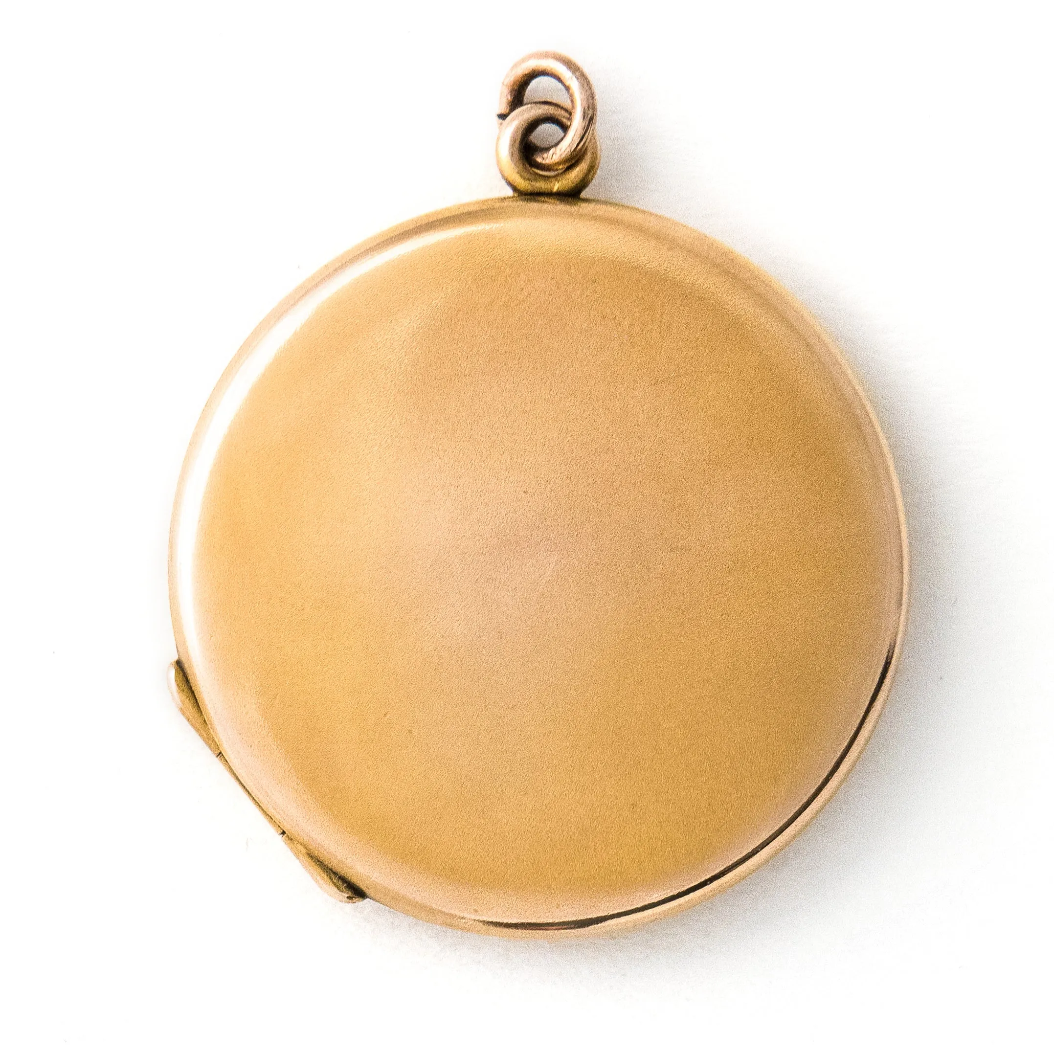 Green & White Crescent Moon Locket