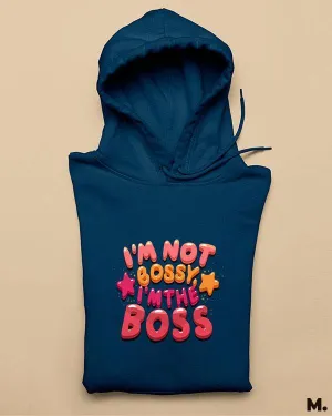 I am the boss printed hoodies