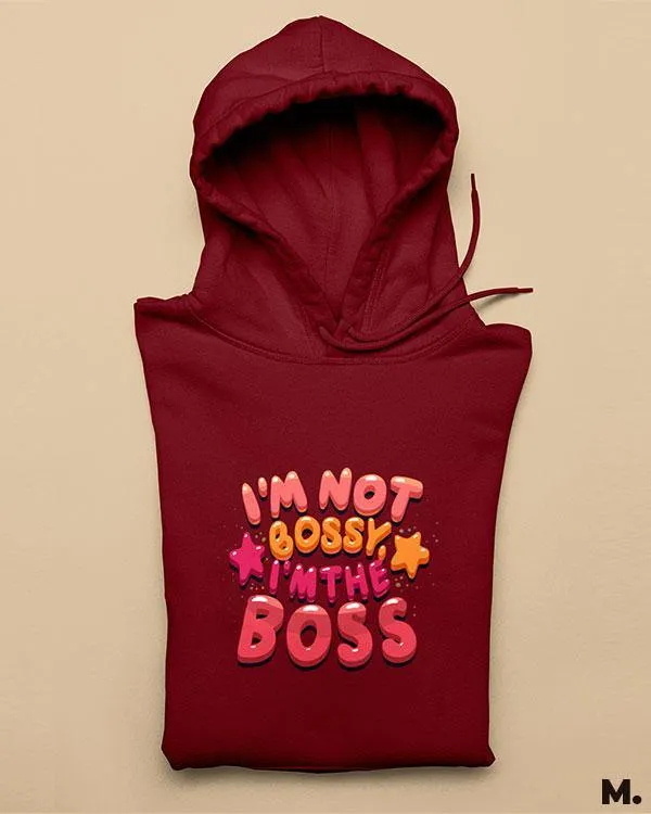 I am the boss printed hoodies