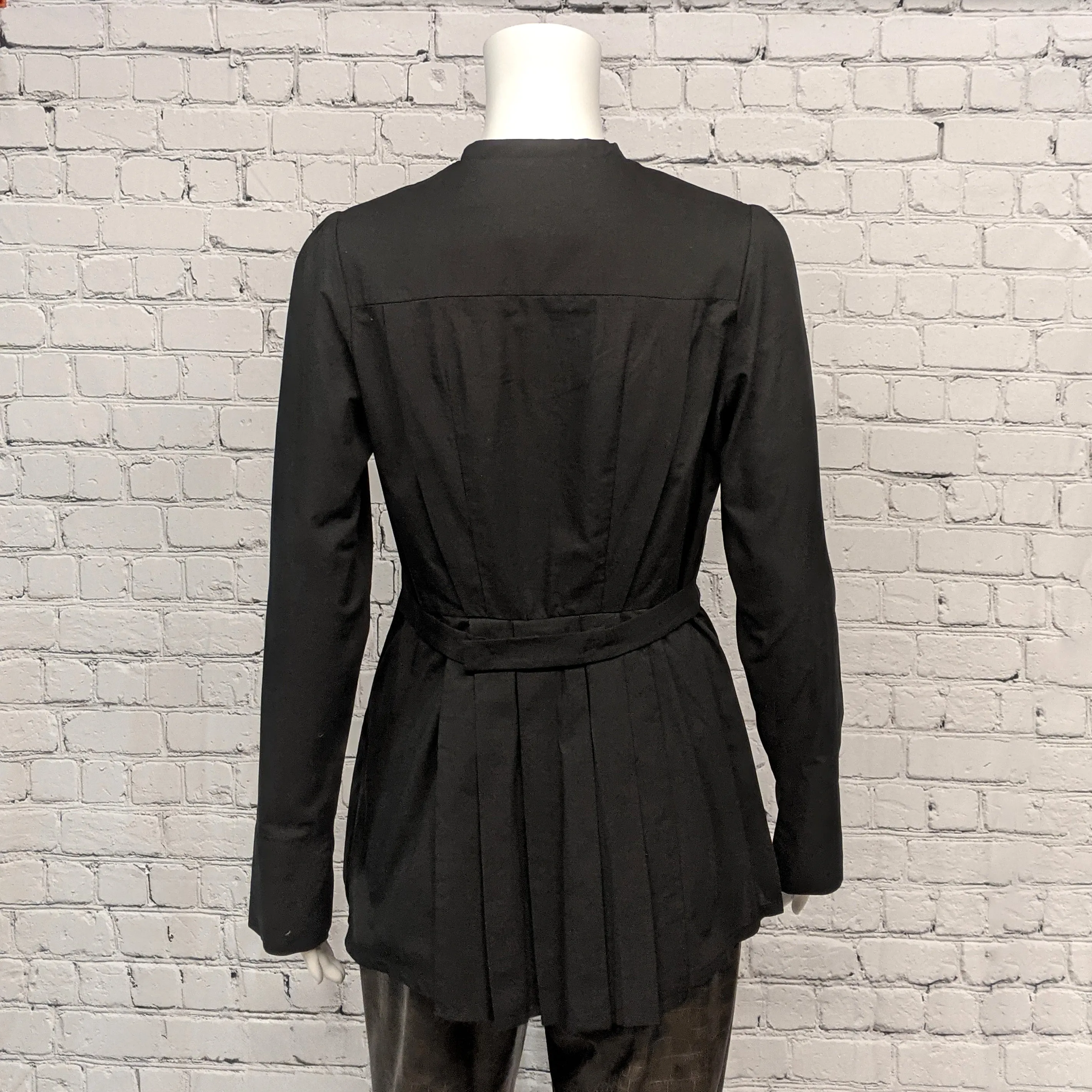 Ife Jacket in Black with Khaki Tie by Kim Schalk