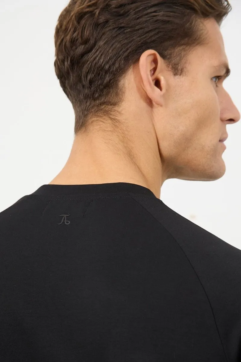 Interlock Crew Neck Sweat in Black