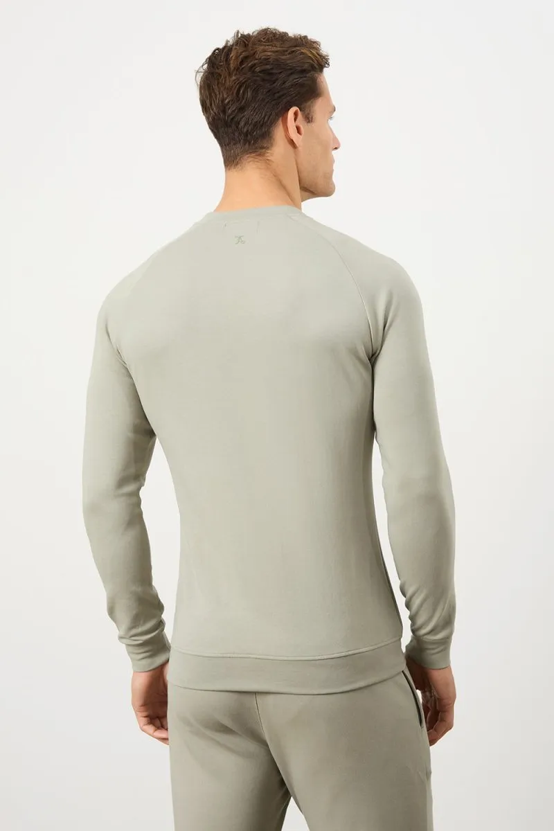 Interlock Crew Neck Sweat in Smoky Sage
