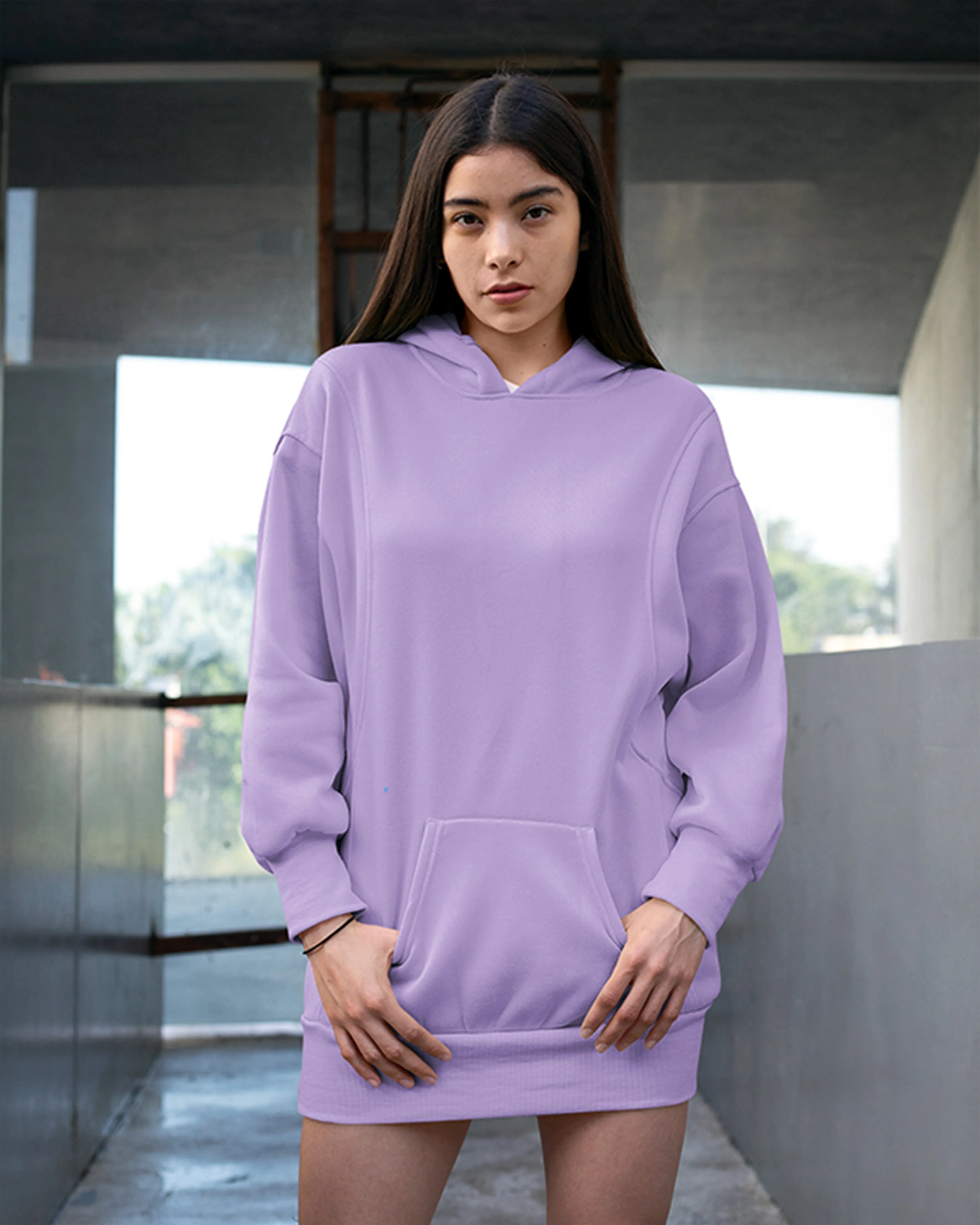 Iris lavender plain hoodies