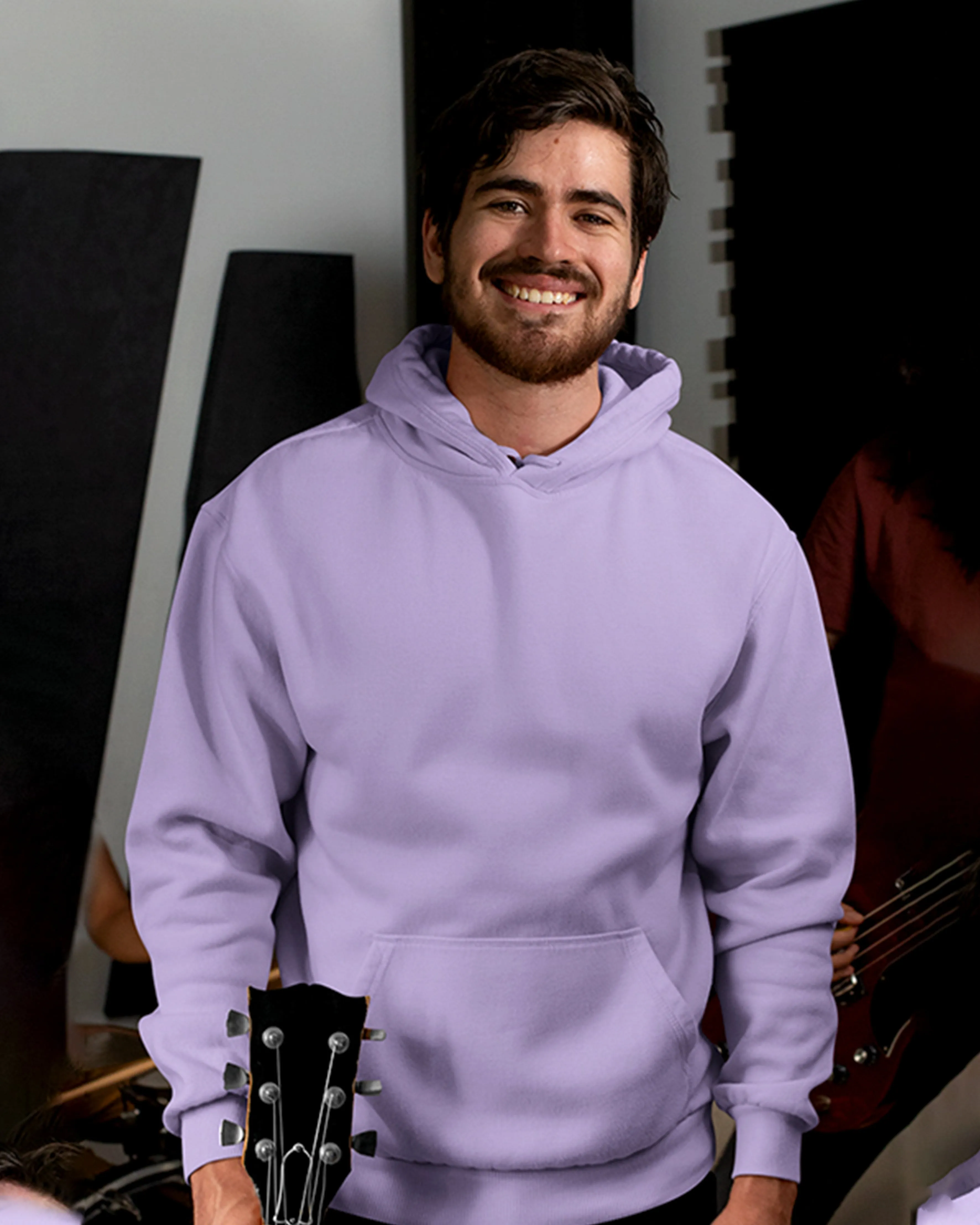 Iris lavender plain hoodies