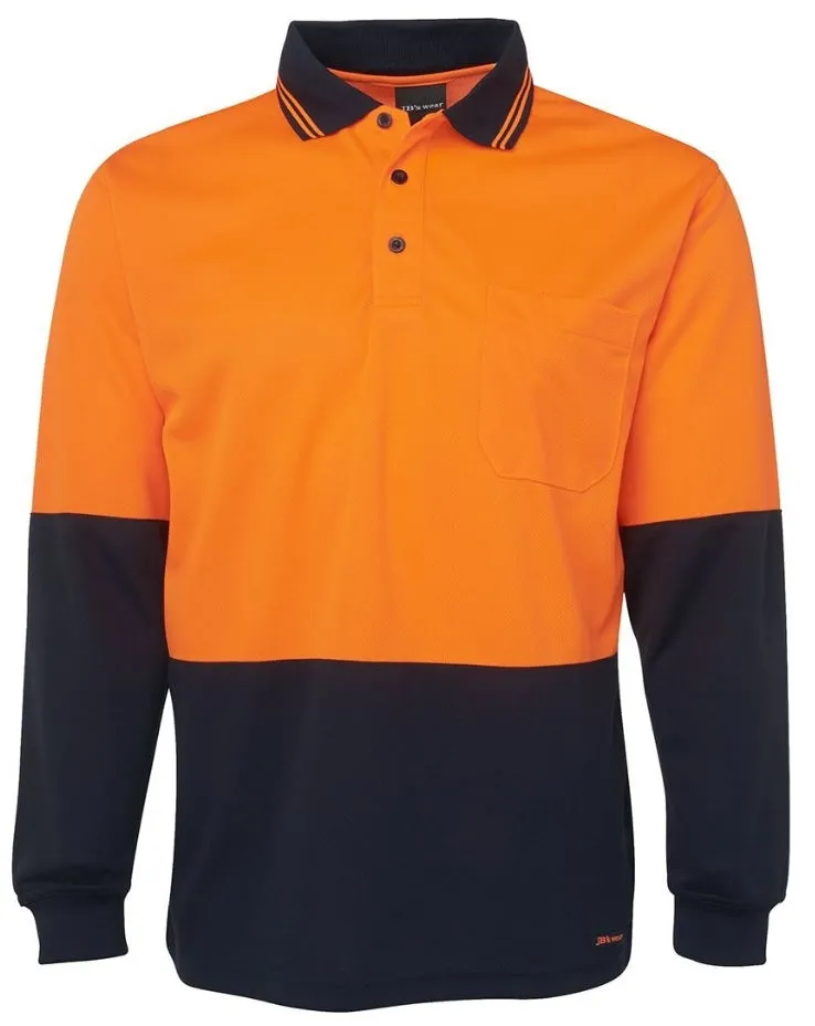 JBs Hi Vis L/S Traditional Polo