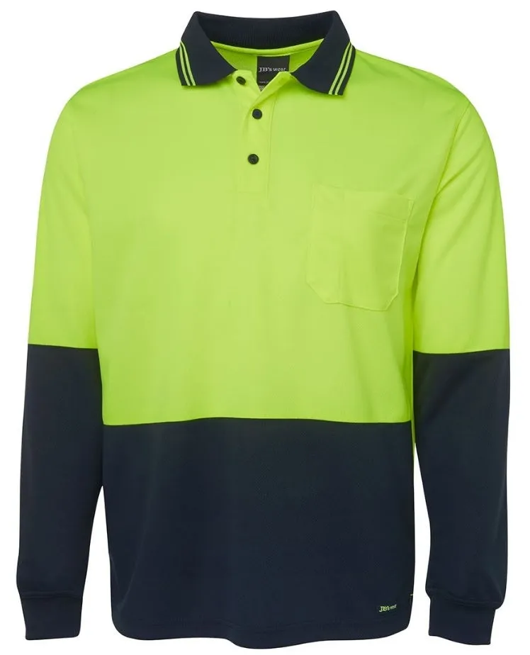 JBs Hi Vis L/S Traditional Polo