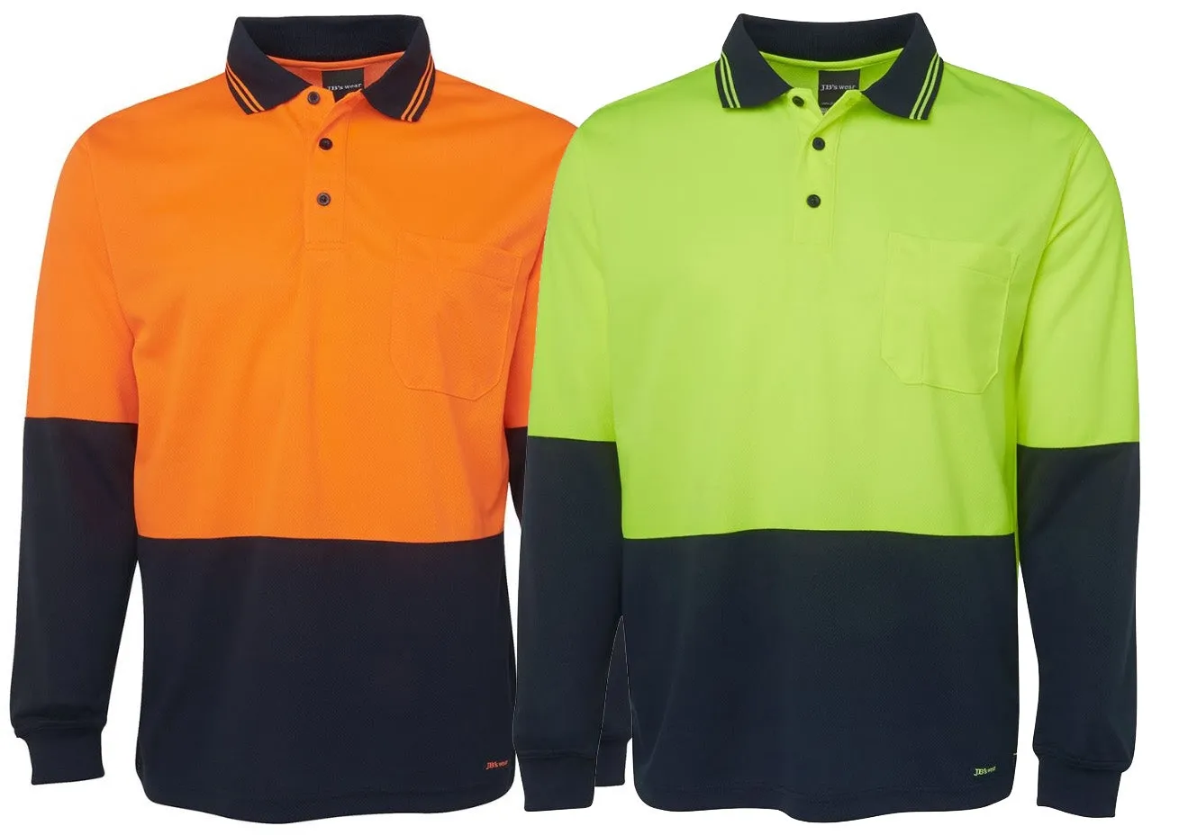 JBs Hi Vis L/S Traditional Polo