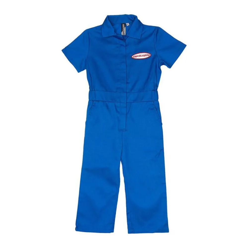 Knuckleheads Kids Coverall for Girls, Mechanic Halloween Jumpsuit Costume Baby Outfit