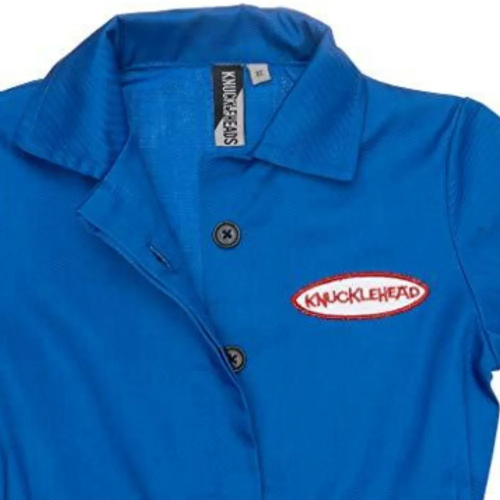 Knuckleheads Kids Coverall for Girls, Mechanic Halloween Jumpsuit Costume Baby Outfit