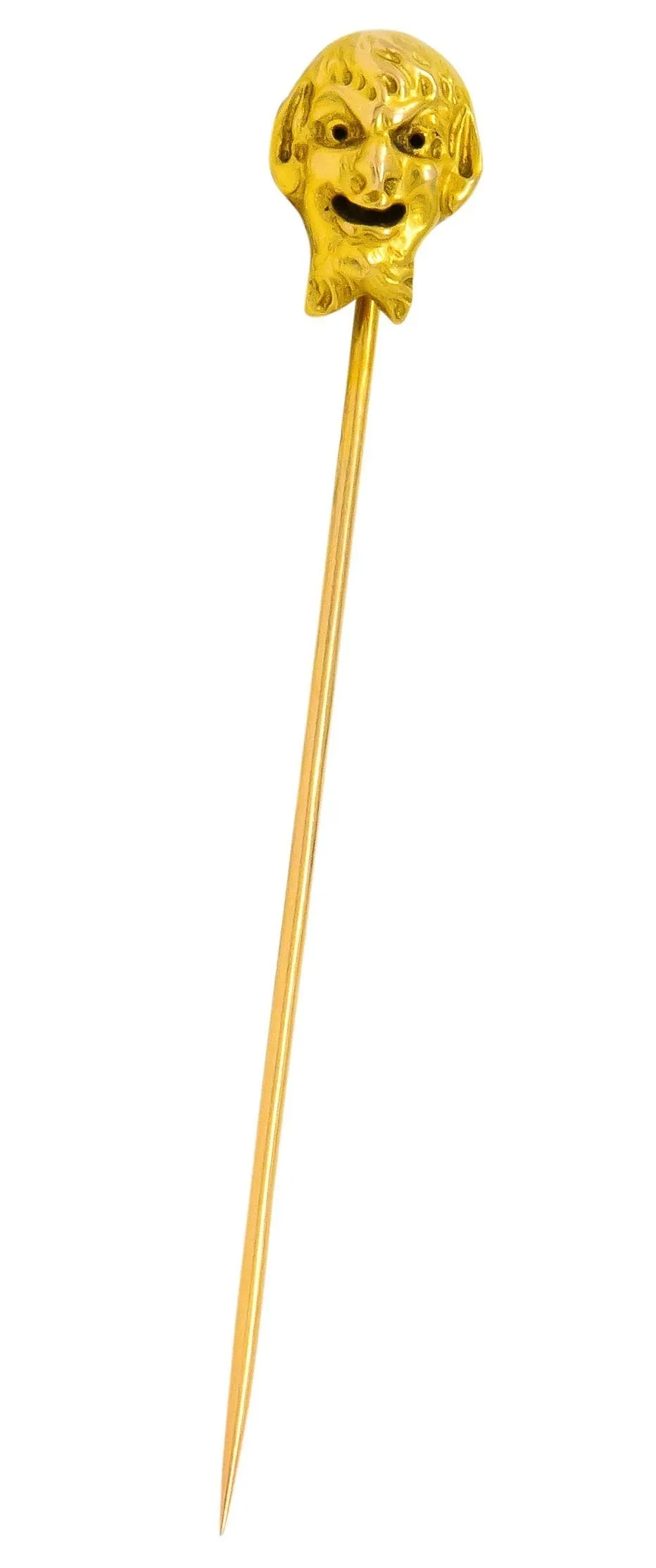 Late Victorian 18 Karat Gold Bacchus Satyr Stickpin
