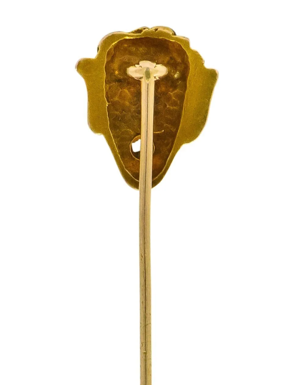 Late Victorian Diamond 10 Karat Gold Greek God Pan Stickpin