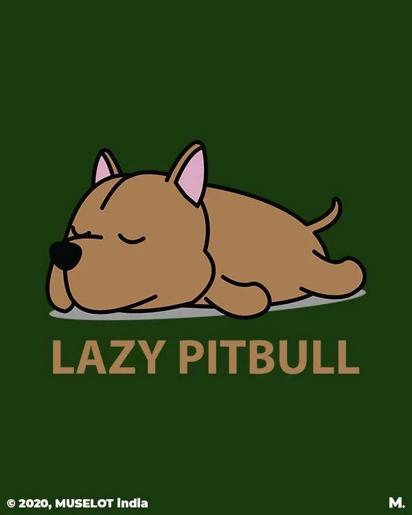 Lazy pitbull printed hoodies