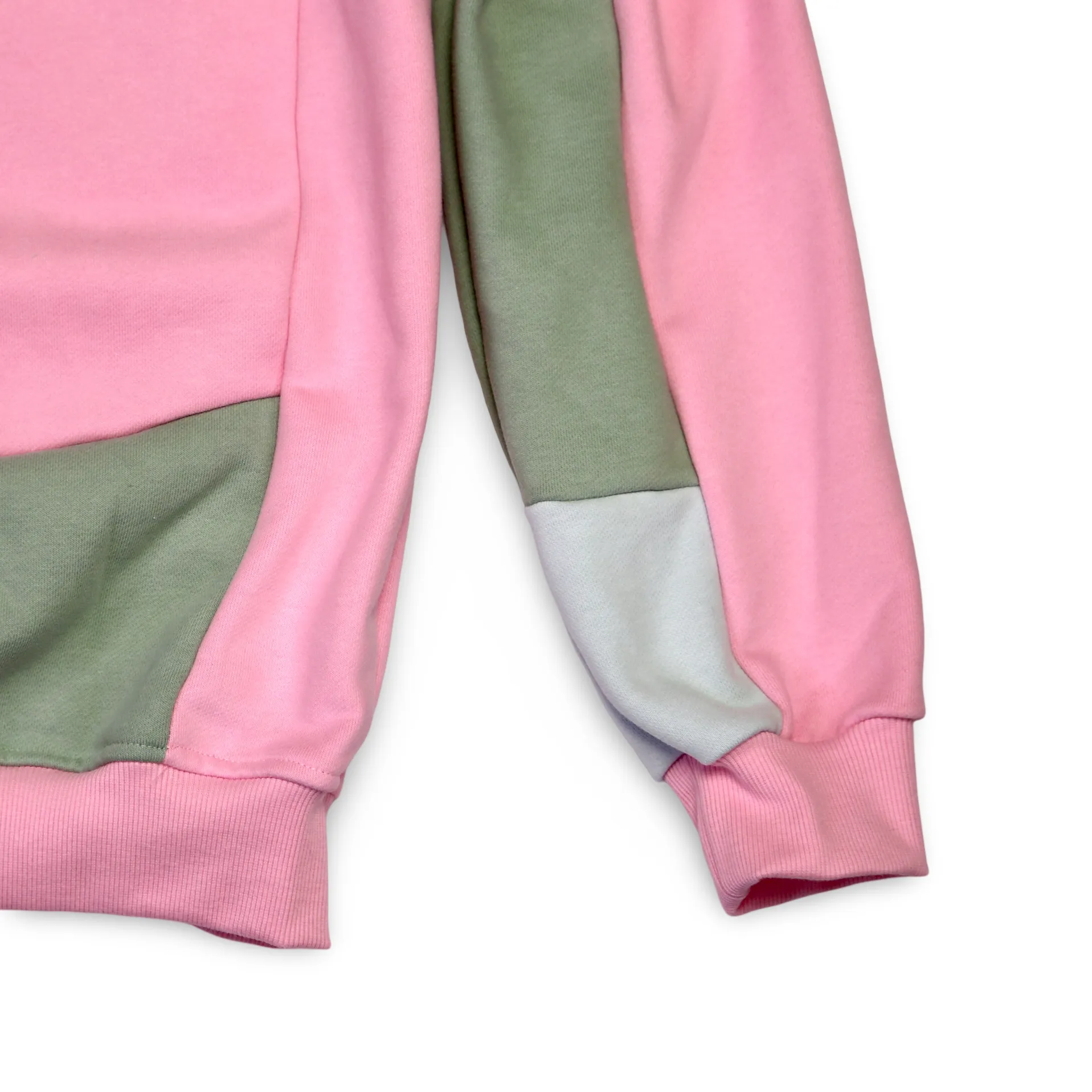 Liberty & Hustle Paneled Hoodie - Pink/Blue