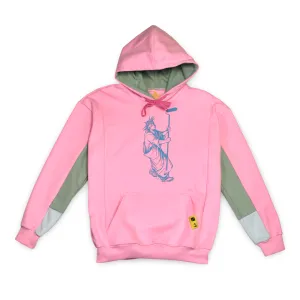 Liberty & Hustle Paneled Hoodie - Pink/Blue