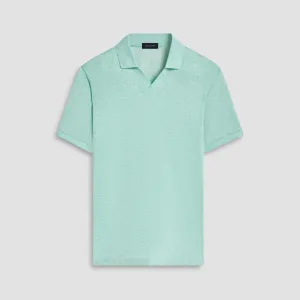 Marled Johnny Collar Polo