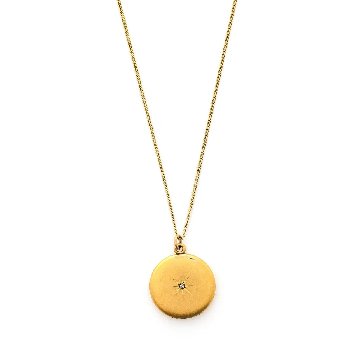Matte Starburst Antique Locket