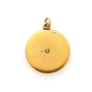 Matte Starburst Antique Locket