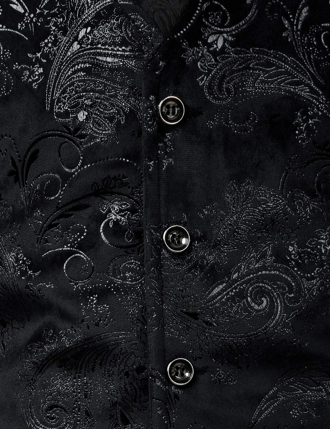 Mens Hipster Metallic Paisley Printed Single Breasted V-Neck Suit Vest/Tuxedo Waistcoat