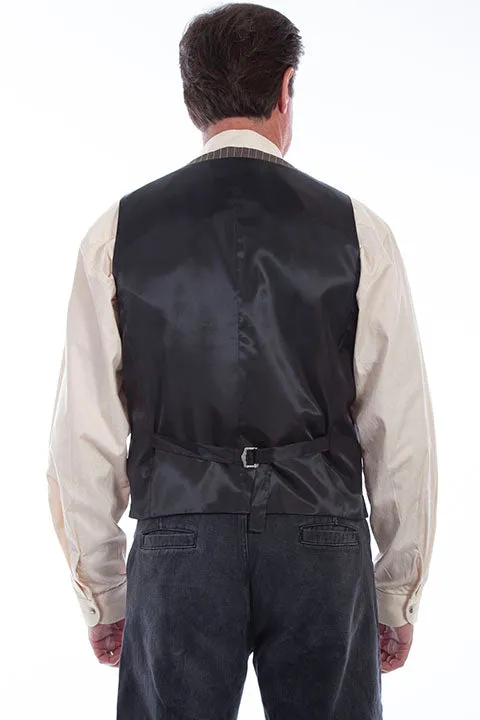 Men's Western Vest Collection: Rangewear Pinstripe Point Bottom Heather Grey